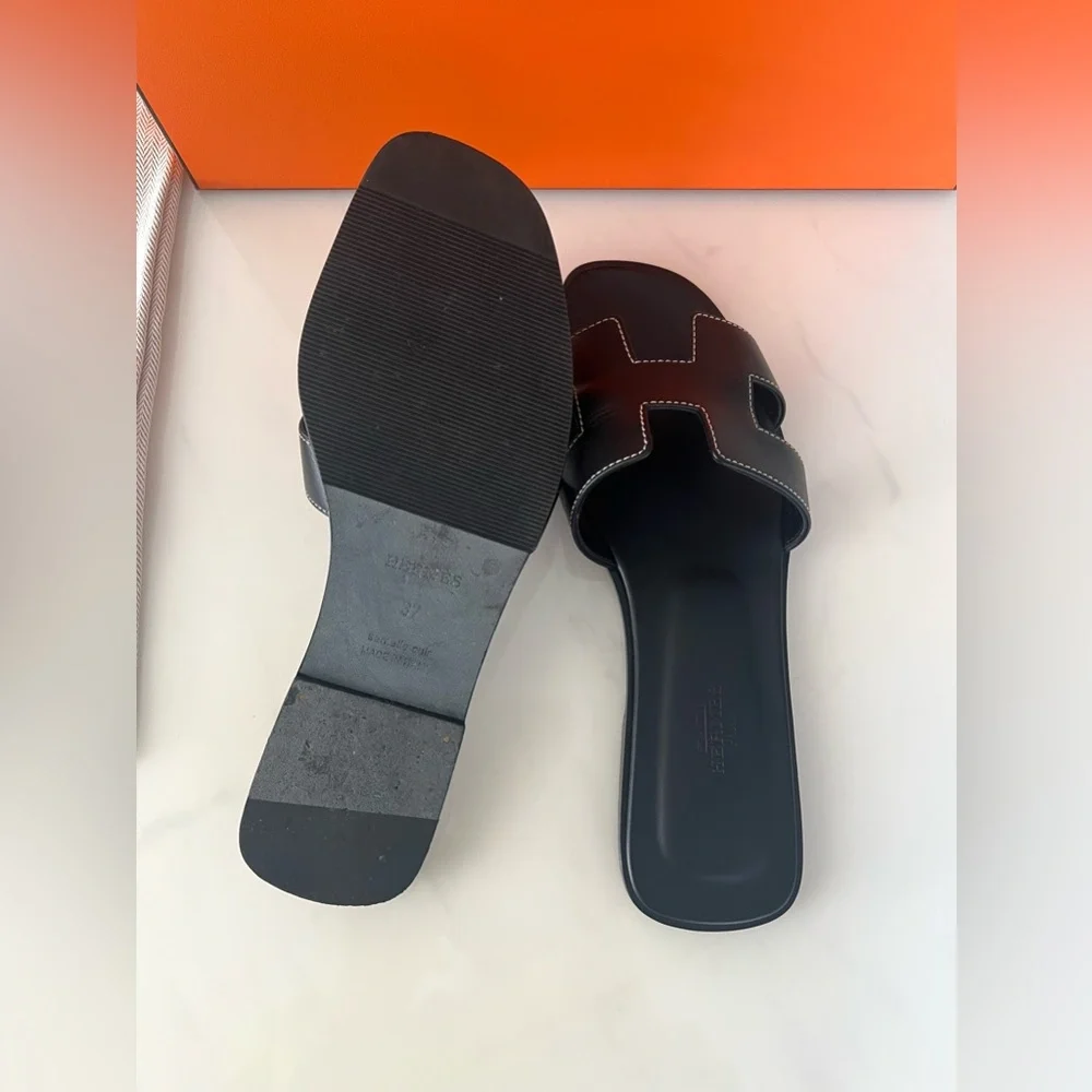 Hermes Oran Sandals / Size EU 37 / Like New - Picture 6 of 14